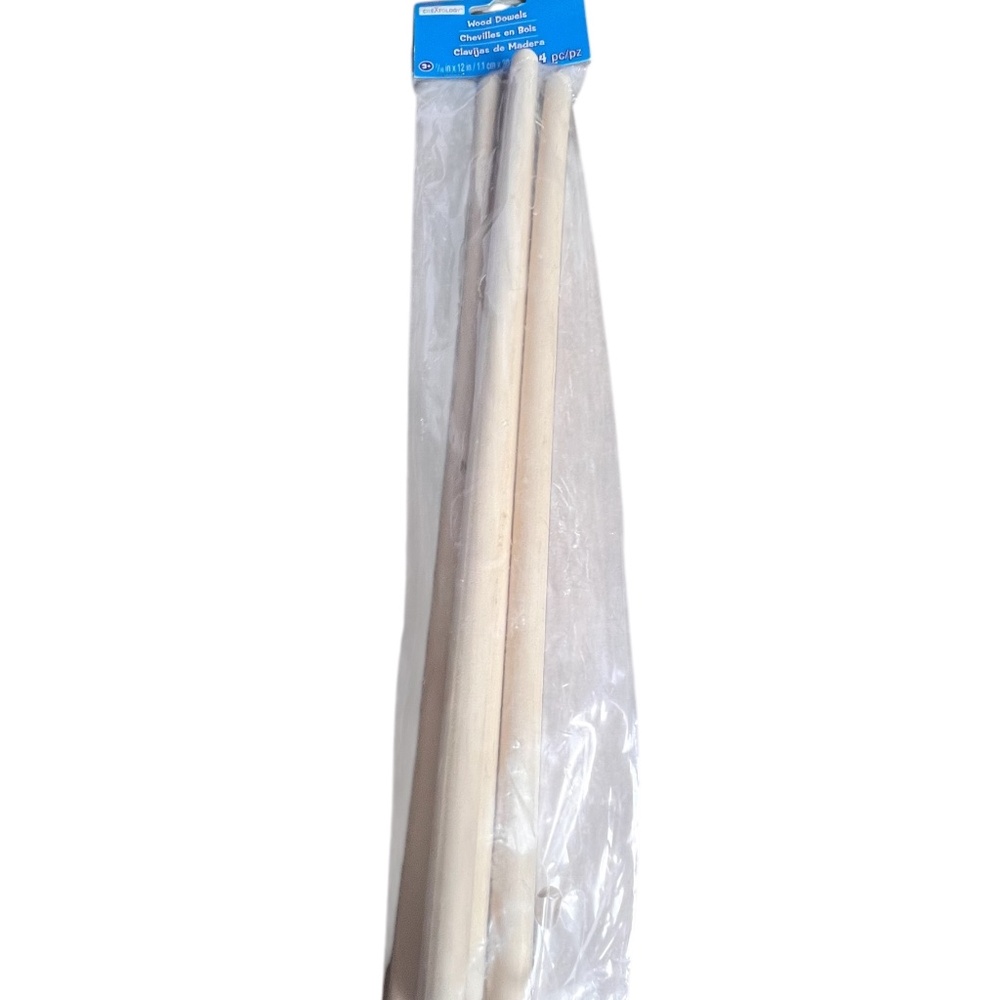 Wood Dowels By Creatology7/16", 12" 4 pc Set New